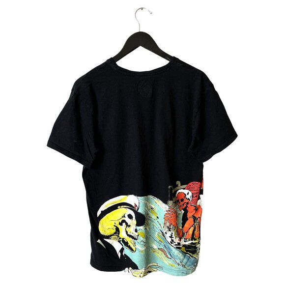 Strange Worlds T Shirt Black XL Extra Large Comic Drawing Graphic Tee Cotton - Picture 3 of 16